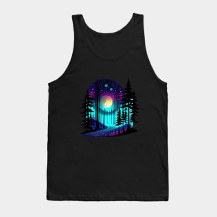 Galactic Forest IV - Black BG Tank Top